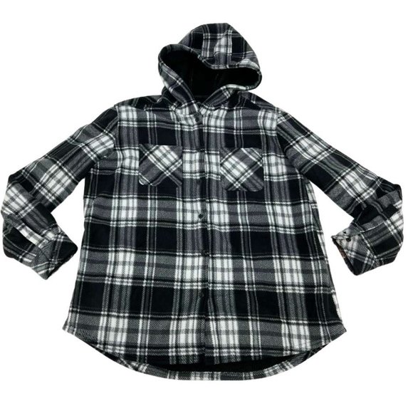 RealTree | Women's Fleece Jacket | Black & White Plaid | Size XLarge - Picture 1 of 3